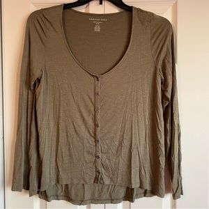 Soft & Sexy Slub Knit Button Up